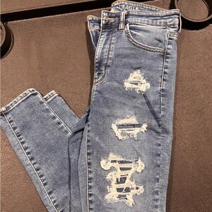 Distressed Blue Jeans American eagle